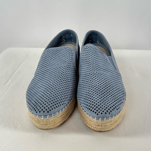 Steve Madden Wright Leather Perforated Slip-On Espadrille Sneakers in Blue Sz 9 - Picture 5 of 10